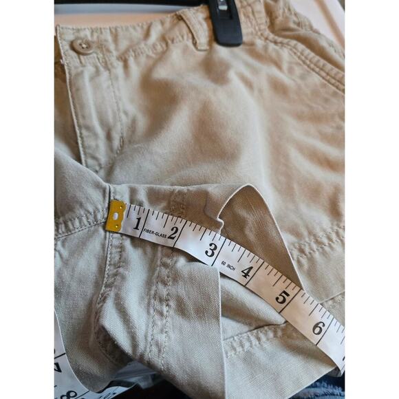 The North Face Linen Blend khaki shorts size 12 - Picture 8 of 9